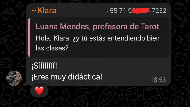 Testimonio real de estudiante de Tarot